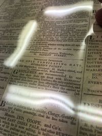 Close-up of text on book