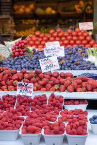 Various fruits for sale in market