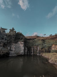 Sky and natural pool