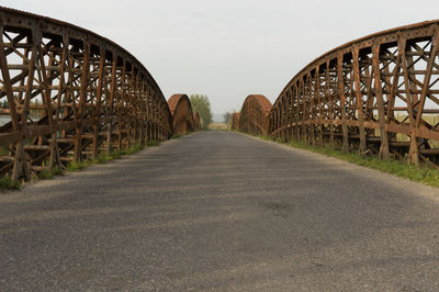 View of bridge against clear sky