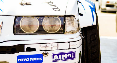 Close-up of vintage car