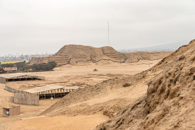 Scenic view of desert against sky