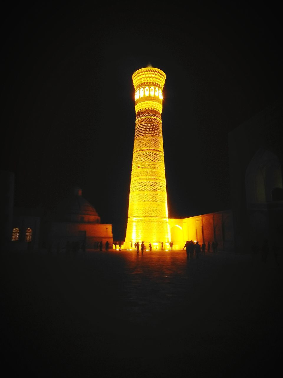 ILLUMINATED BUILDING AT NIGHT