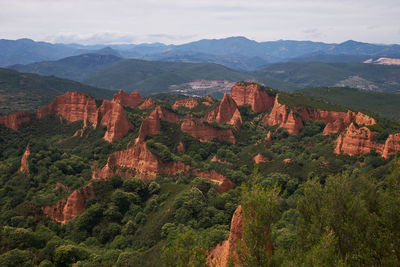 Panoramic view of landscape against cloudy sky