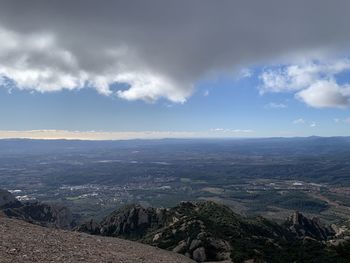 Scenic view of dramatic landscape against sky
