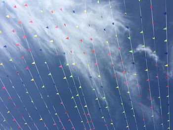 Full frame shot of bunting flags against sky