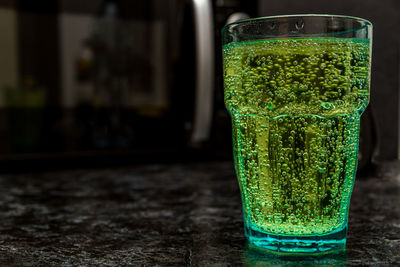 Close-up of drink on table