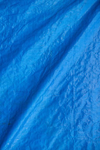 Full frame shot of blue tarpaulin