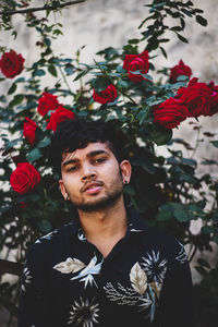 Portrait of young man looking away