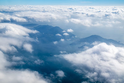 Aerial view of clouds in sky