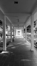 Empty corridor of building