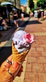 Lavender ice cream cone