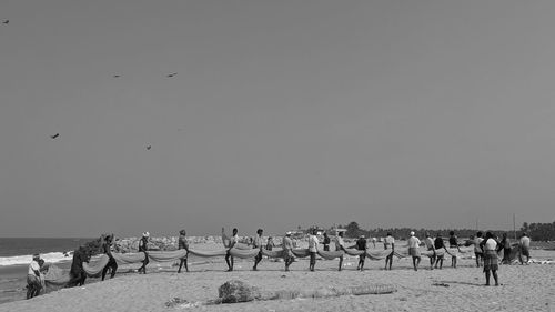 Group of people on beach