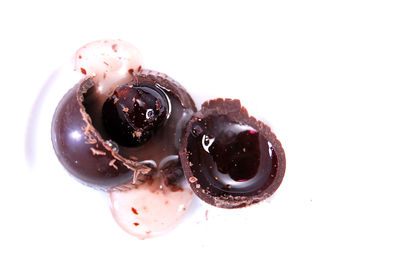 Close-up of ice cream against white background