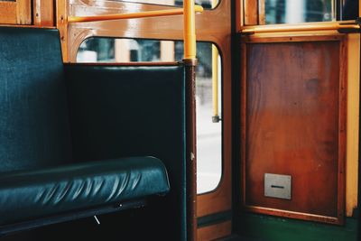 Close-up of train