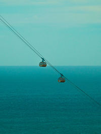 Scenic view of sea against blue sky