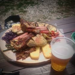 Close-up of food on table