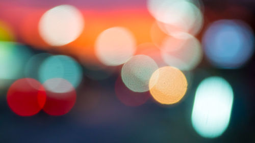 Defocused image of lights