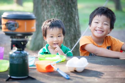 Portrait of smiling girl