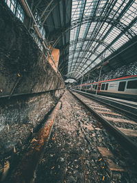 Train at railroad station