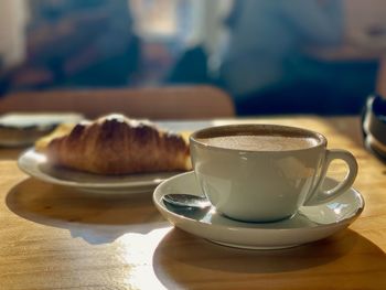 Close-up of coffee on table