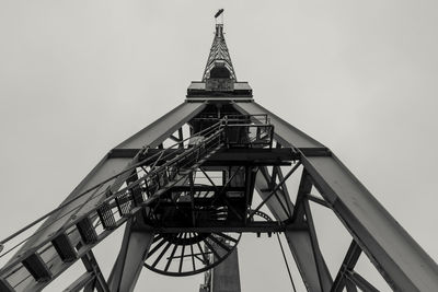 Low angle view of tower against clear sky