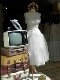 Close-up of woman standing in store