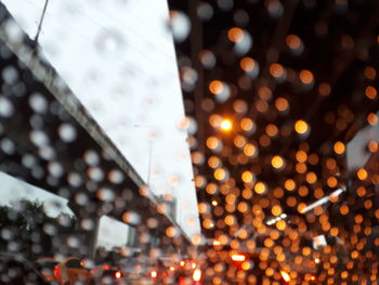 Defocused image of illuminated city