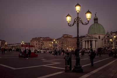 City street at dusk