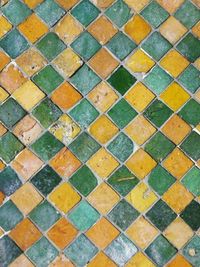 Full frame shot of tiled floor