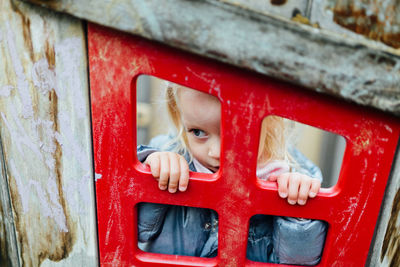 Portrait of cute baby girl
