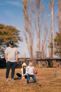 Family bonding happy moment outdoors