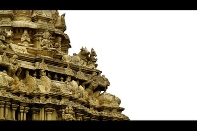 Low angle view of built structure against clear sky