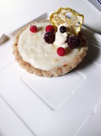 Close-up of dessert in plate