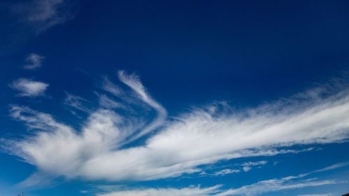 Low angle view of clouds in sky