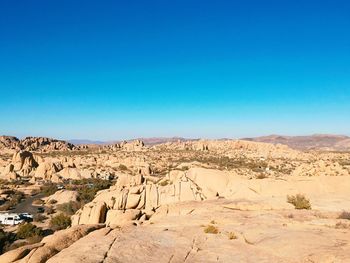 Scenic view of landscape against clear sky