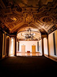 Interior of illuminated building