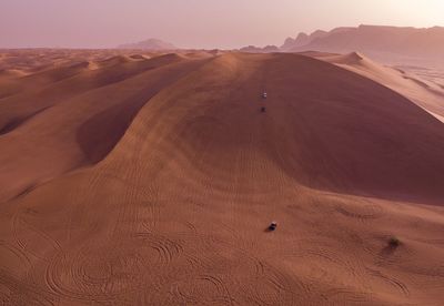 Scenic view of desert against sky