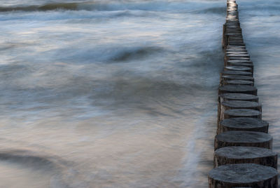 Scenic view of pier over sea