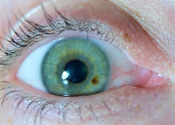 Close-up portrait of woman eye