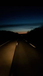 View of road against cloudy sky