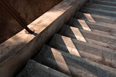 High angle view of staircase