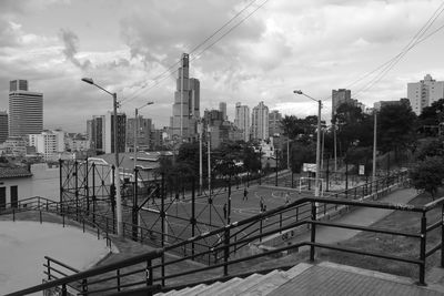 Buildings against sky in city