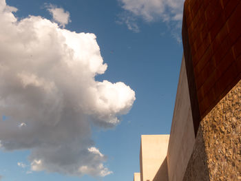 Low angle view of buildings against sky