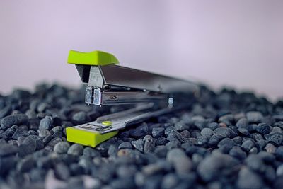 Close-up of stapler