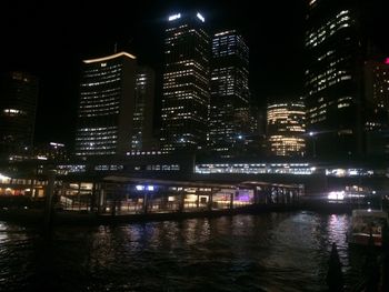 City skyline at night