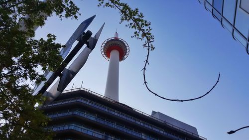 Low angle view of tower against sky