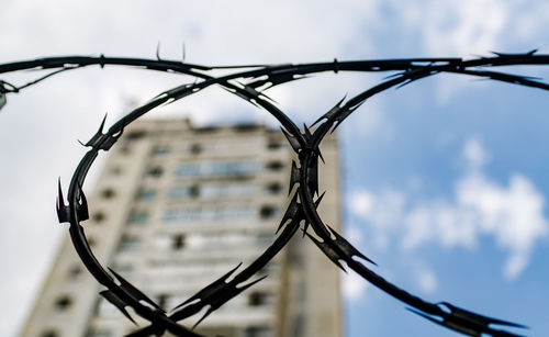 Low angle view of wire against sky