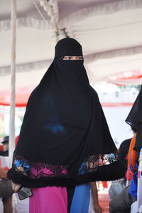 Woman wearing burka