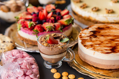 Close-up of food on table